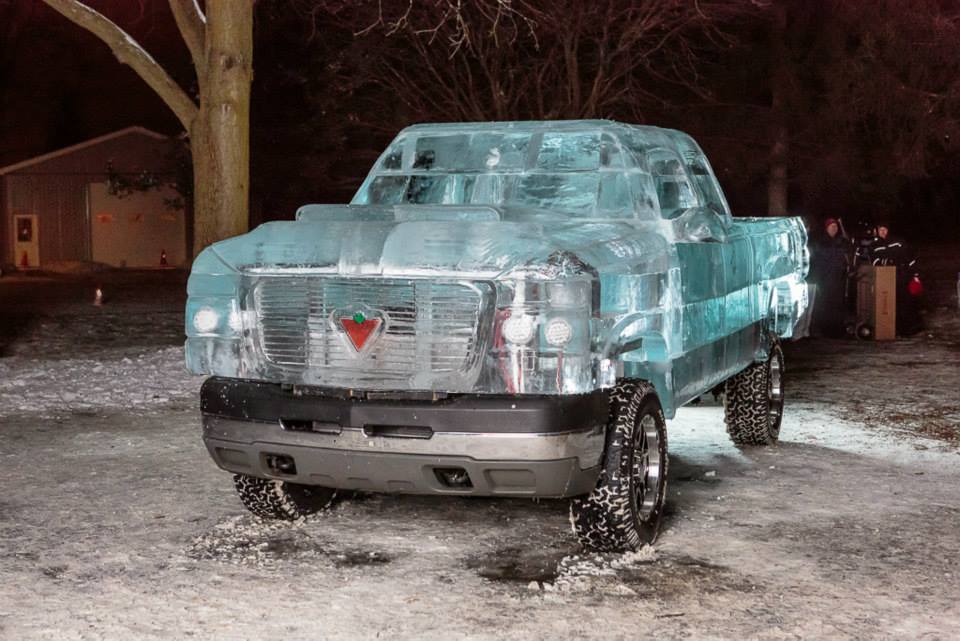 Un pickup de glace qui roule