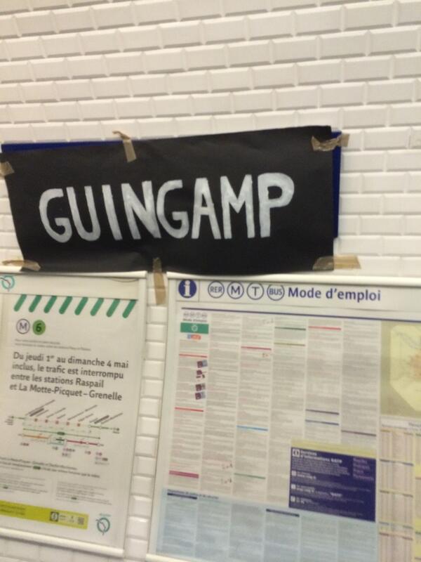 Une amende pour avoir renommé la station de métro Rennes en Guingamp