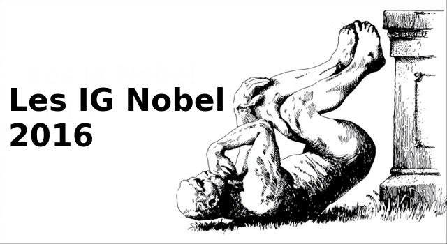 Le palmarès des IG Nobel 2016